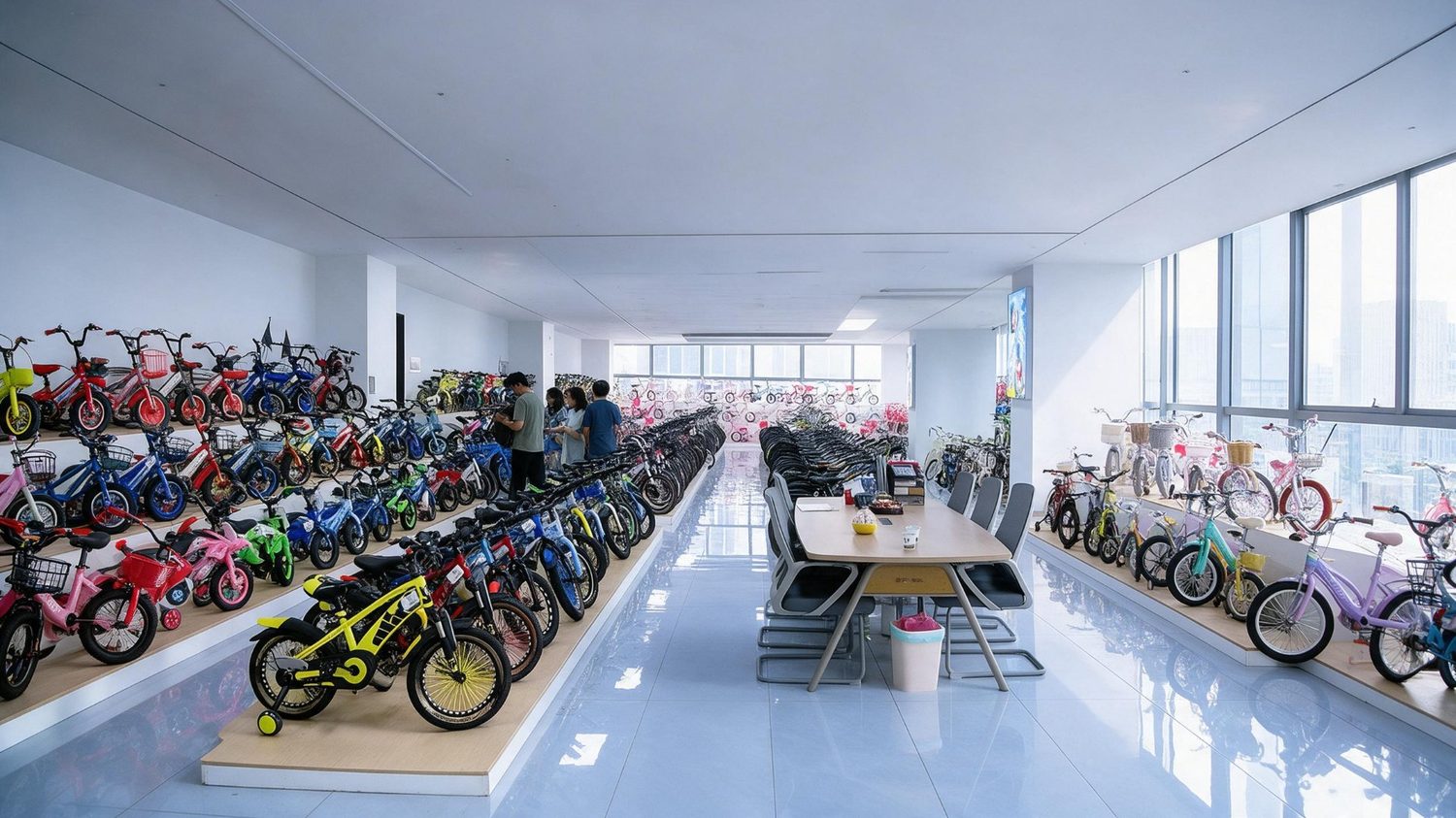 WANDYY showroom with the full kids bicycle range